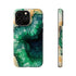 Green Geode in Watercolor - Impact Resistant Phone Case iPhone 14 Pro Max Glossy